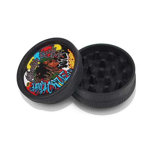 Hemp 2 Piece Grinder - Wiz Khalifa Logo - Santa Cruz Shredder