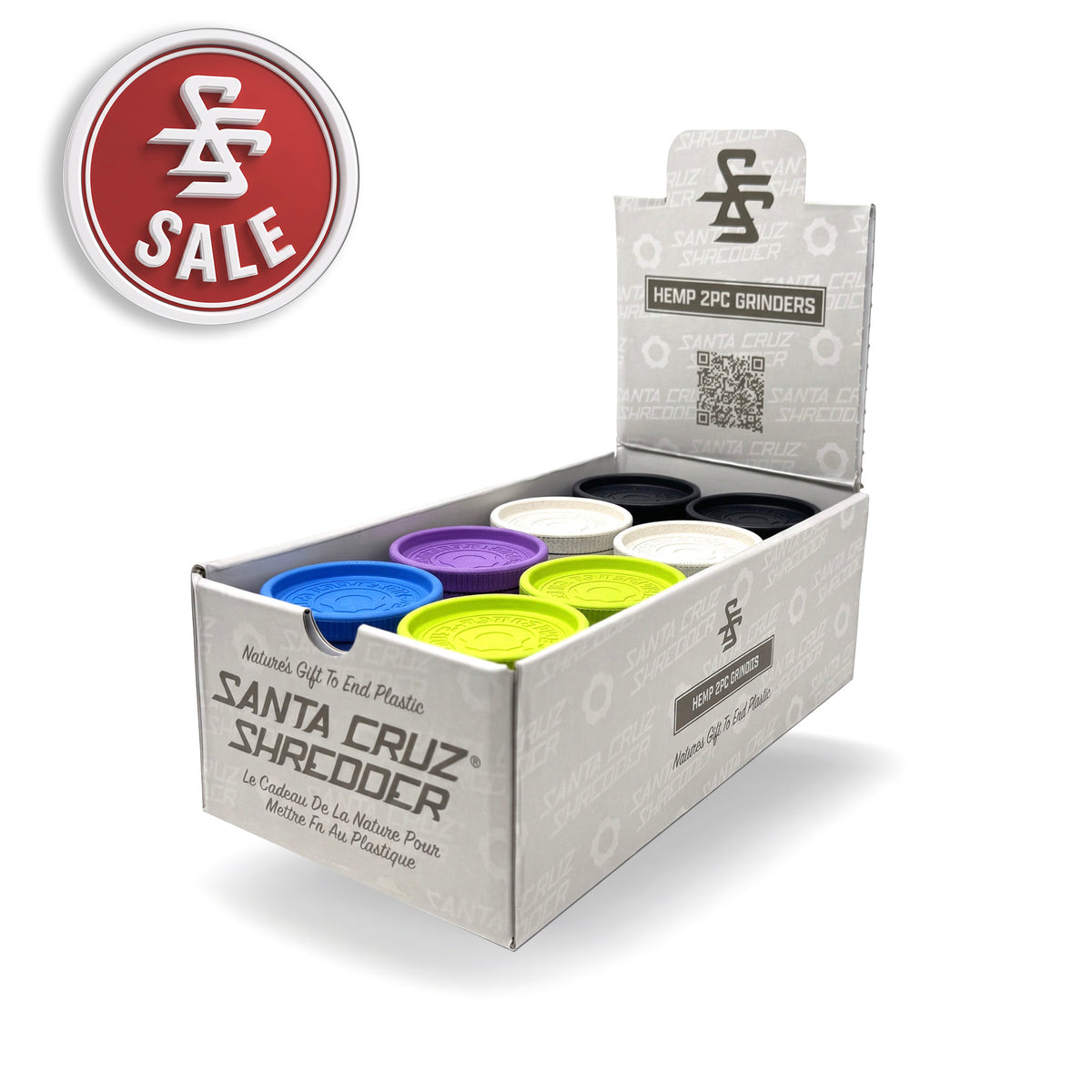 Hemp 2 Piece Grinders - SCS Logo