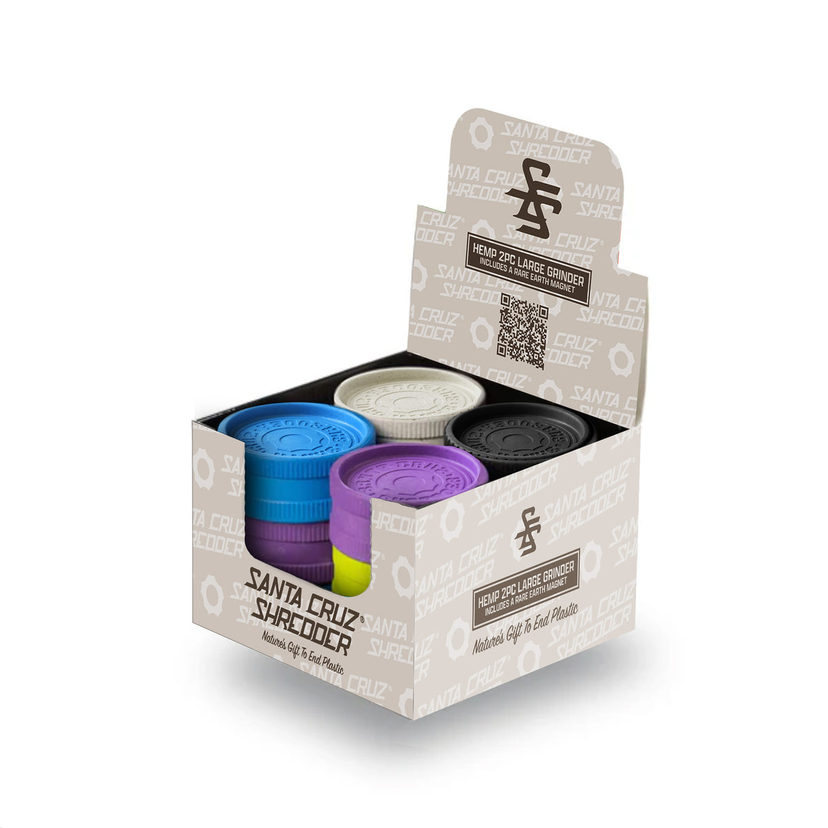 Hemp 2 Piece Grinder with Rare Earth Magnet