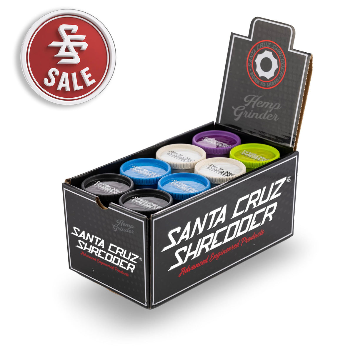 Hemp 3 Piece Grinder - SCS Logo