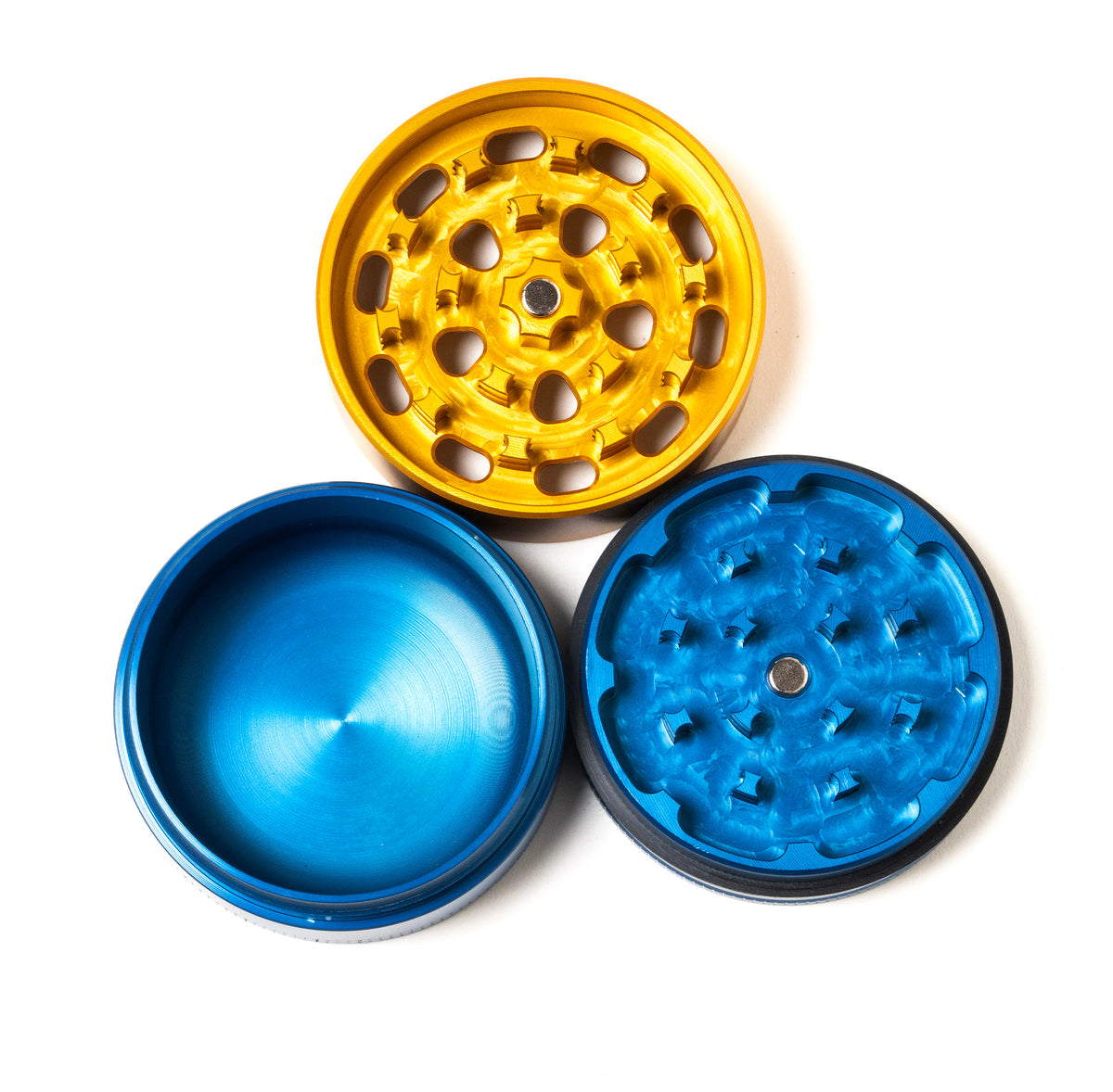 Cheech and Chongs Aluminum 3 Piece Medium Grinders