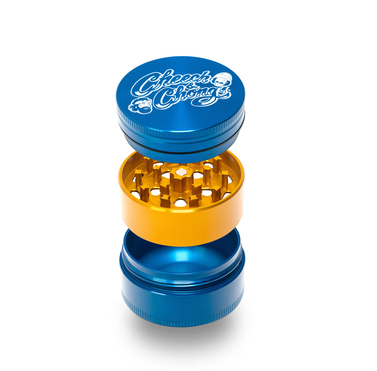 Cheech and Chongs Aluminum 3 Piece Medium Grinders