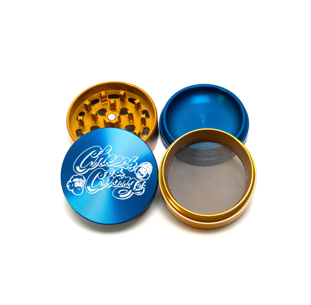 Cheech and Chongs Aluminum 4 Piece Medium Grinders