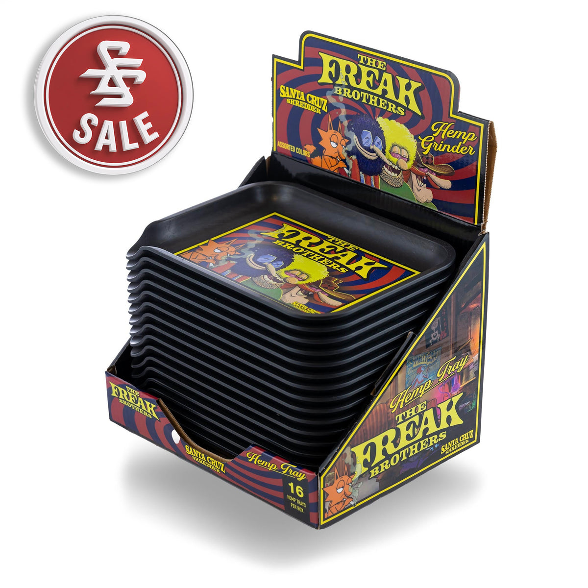 Hemp Rolling Tray Small - Freak Brothers Logo