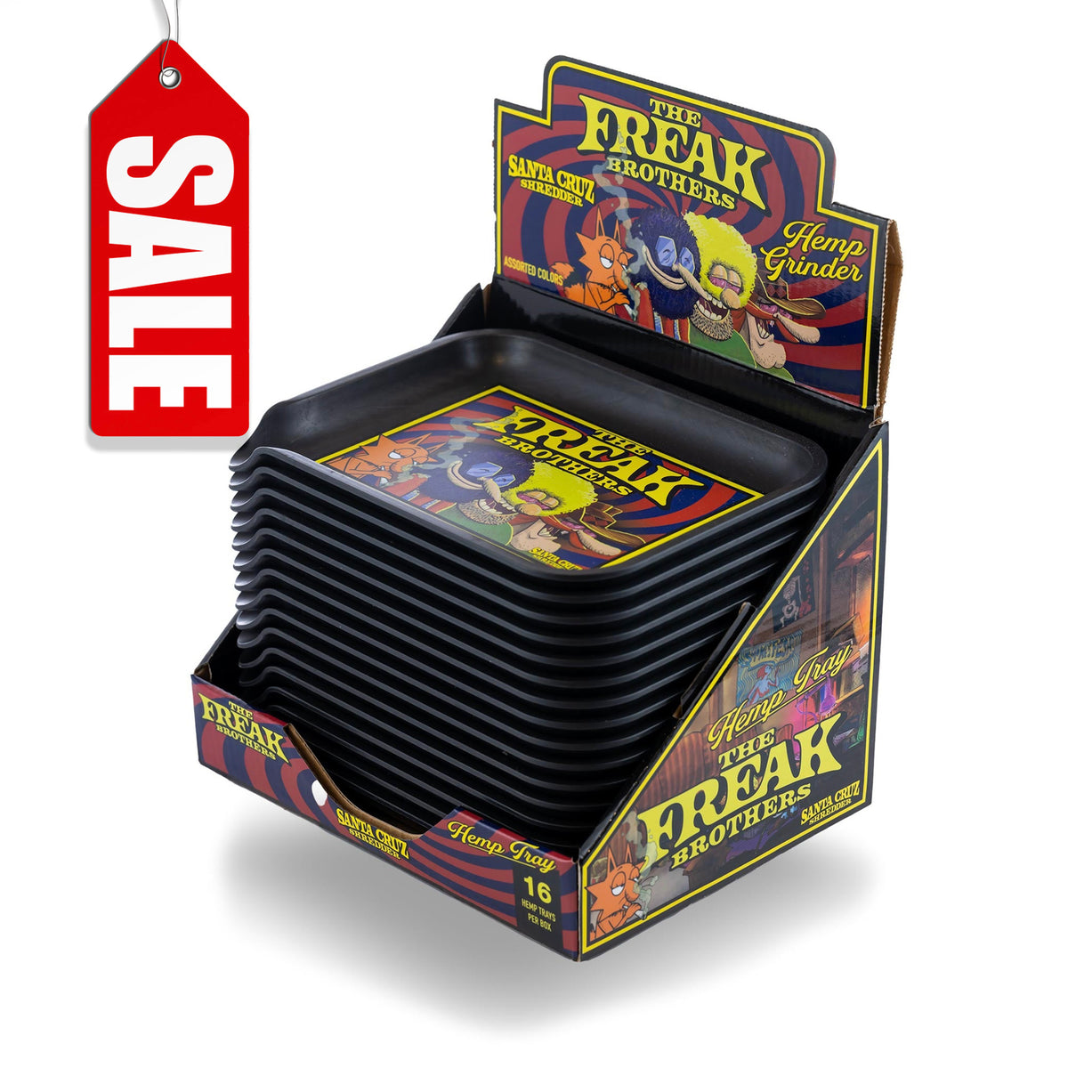 Hemp Rolling Tray Small - Freak Brothers Logo