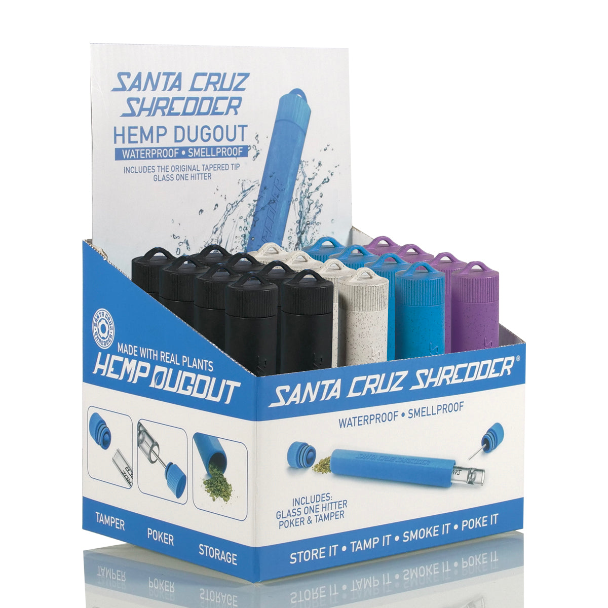 The All-New Waterproof &amp; Smellproof Hemp Dugout 20 pc Display