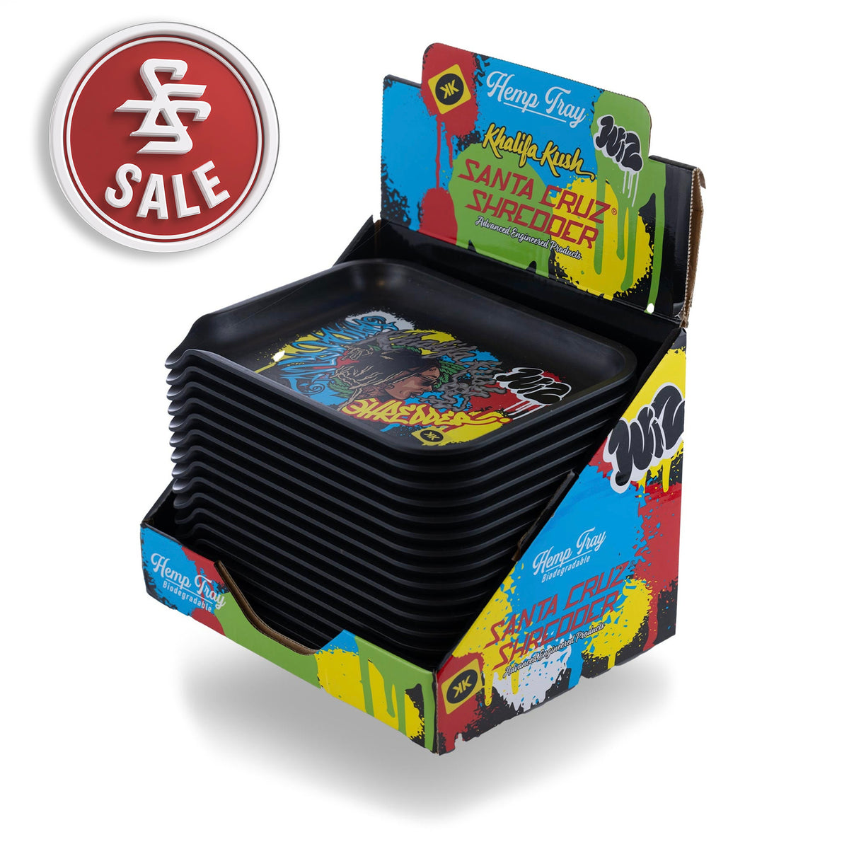 Hemp Rolling Tray Small  - Wiz KK Logo