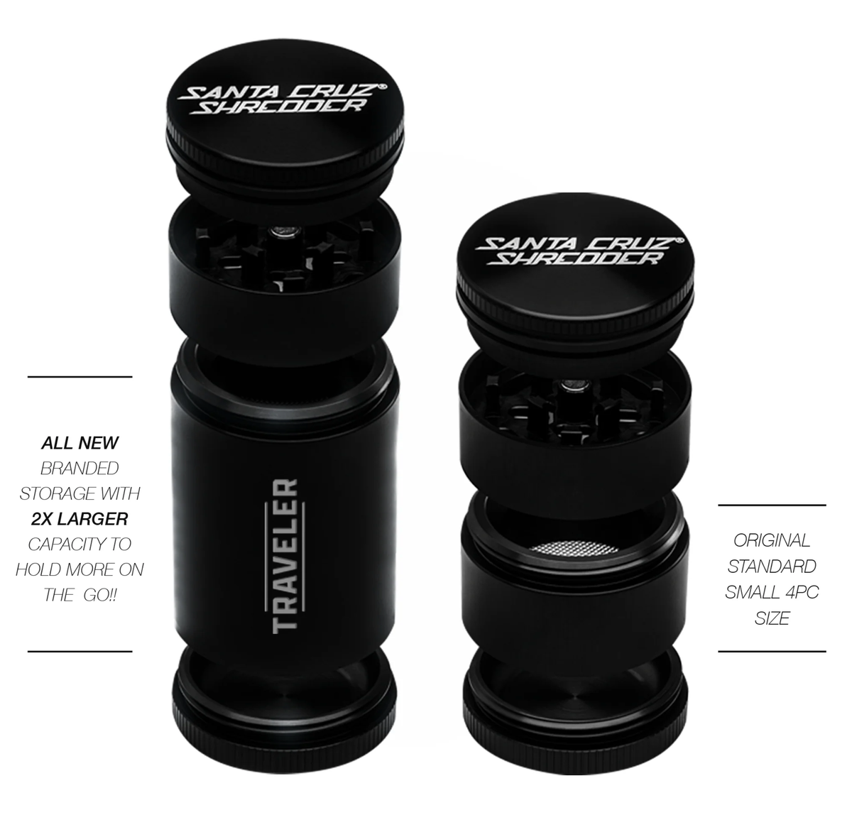 Aluminum 4 Piece Small Traveller grinders