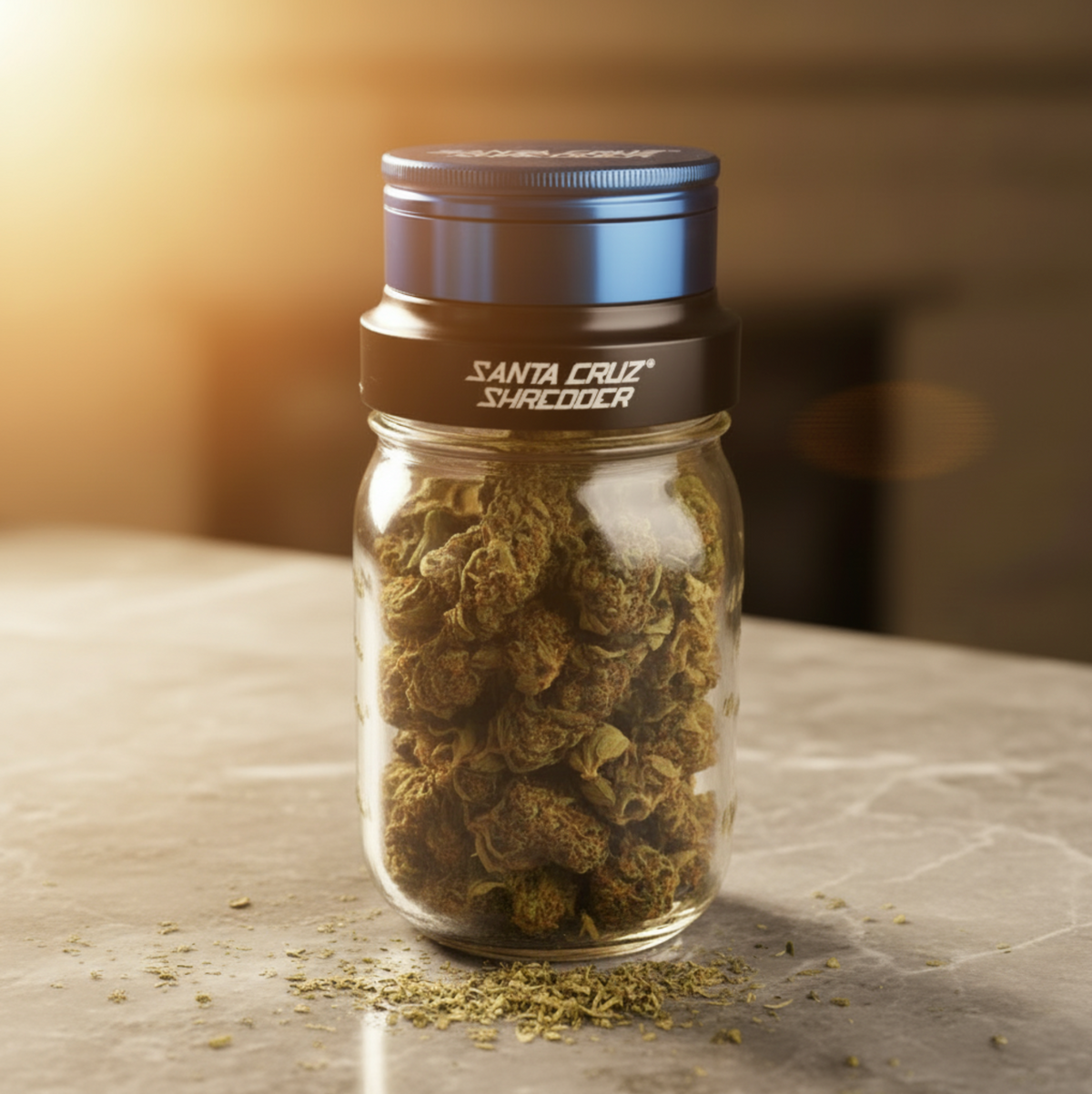 Mason Jar Herb Grinder Adapter™  for 3pc and 4pc Shredders