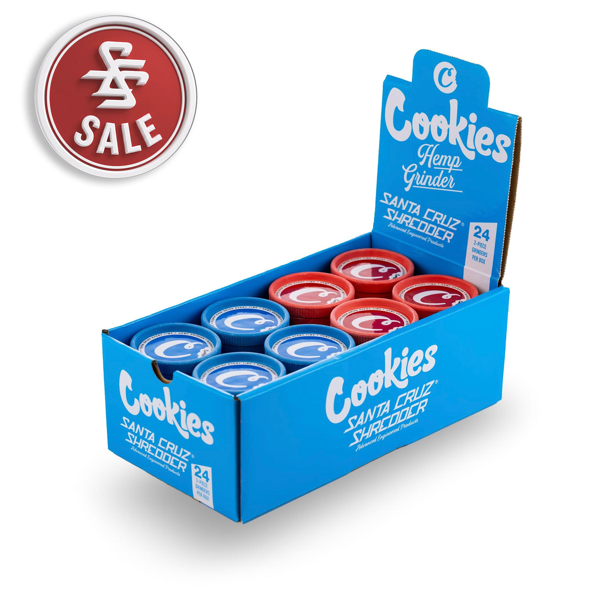 Hemp 2 Piece Grinder - Cookies Logo