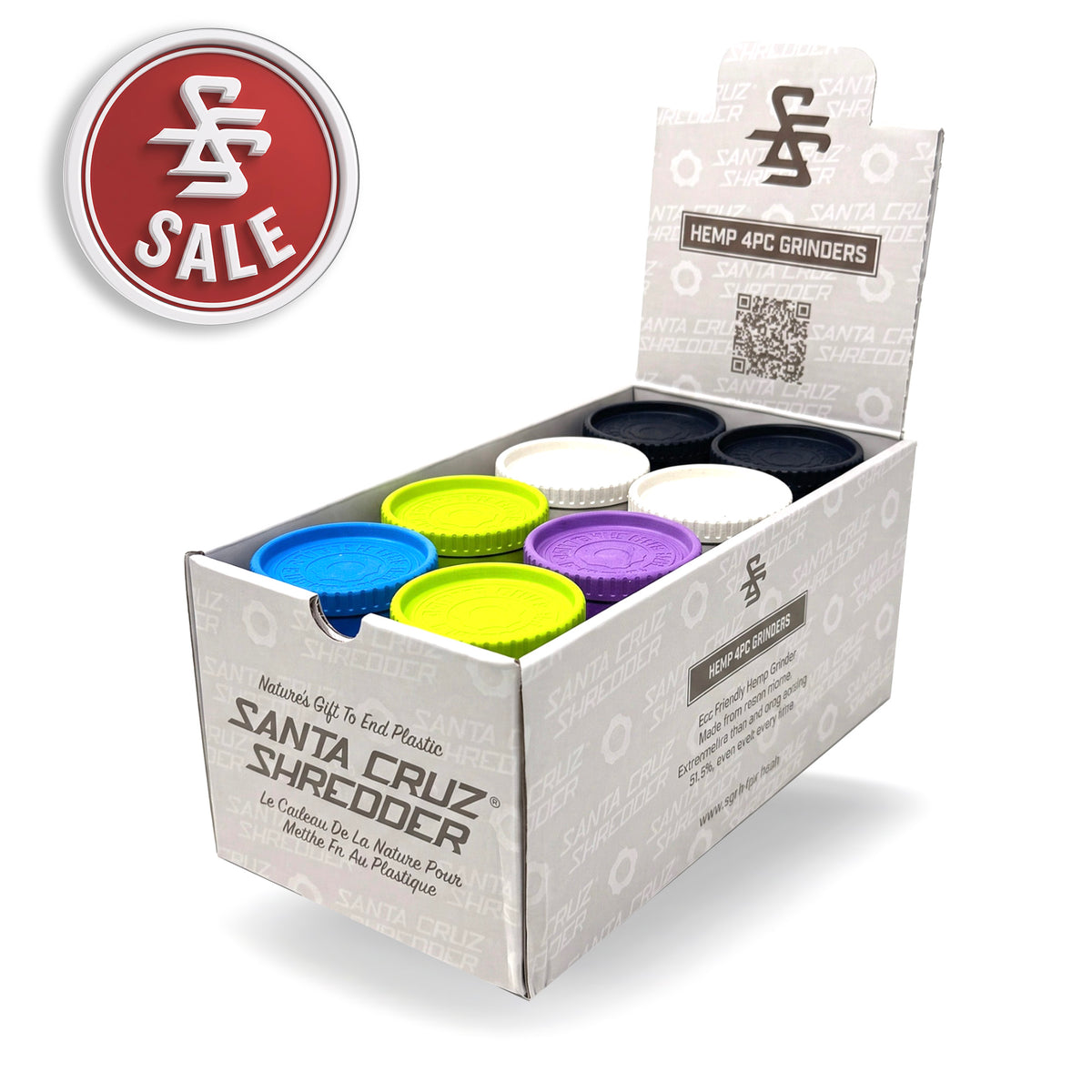 Hemp 4 Piece Grinder - SCS Logo