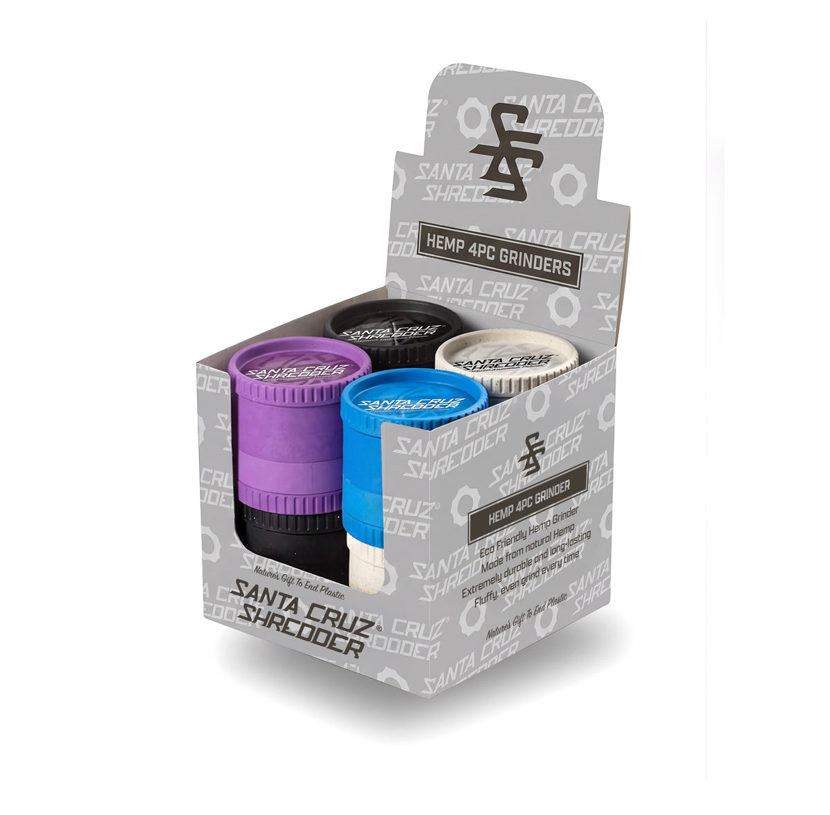 Hemp 4 Piece Grinder - SCS Logo