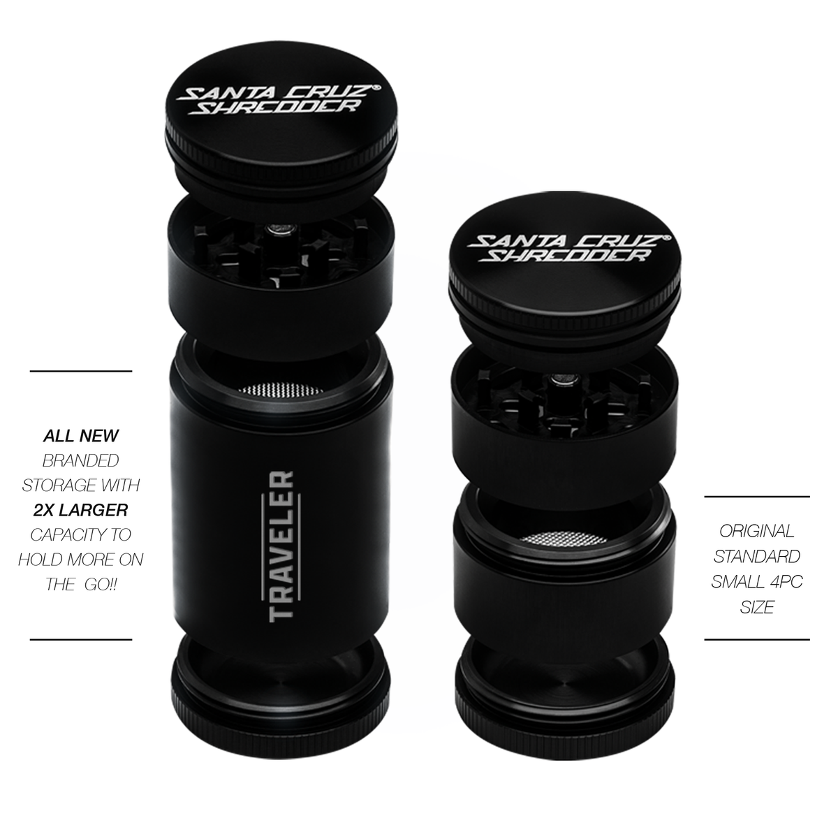 Aluminum 4 Piece Small Traveller grinders